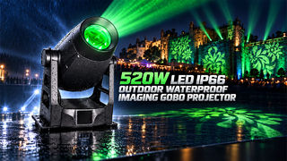 520W LED ইমেজার প্রজেক্টর IP66 আউটডোর গোবো প্রজেক্টর