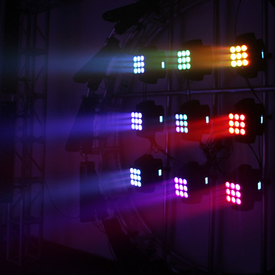 9*10W RGBW 4 In1 LED Wash মুভিং লাইট হাই ব্রাইটনেস DJ 3x3 ম্যাট্রিক্স পিক্সেল