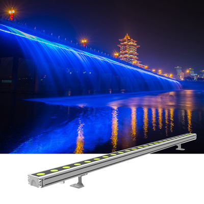 24W DMX512 LED লিনিয়ার ওয়াল ওয়াশার লাইট 0.3M 0.5M 1M 40° বিম কোণ