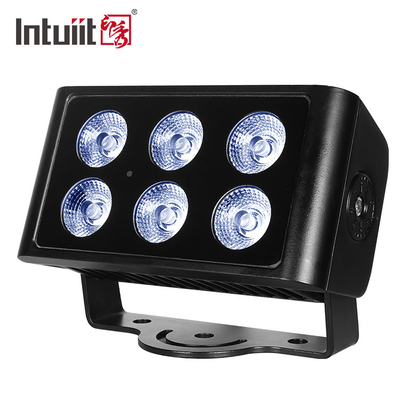 6x5W আউটডোর ওয়াটারপ্রুফ DMX512 RGBW ফ্লাডলাইট এলইডি ভিলা কোর্টয়ার্ড বিল্ডিং ব্রিজ প্রকল্প ল্যান্ডস্কেপ আলো রঙিন ফ্লাডলাইট