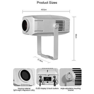 400W গোবো লোগো প্রজেক্টর উচ্চ গুণমান বহিরঙ্গন আলো এলইডি, বিবাহ এবং পাবলিক গার্ডেন সজ্জার জন্য