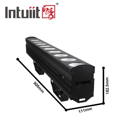 10* Tri 9W 3 ইন 1 হাই লুমিন্যান্স ফ্লাড লাইট আউটডোর Dmx512 LED ওয়াল ওয়াশার স্পট লাইট