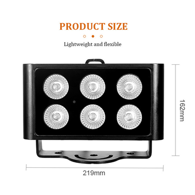 6x5W আউটডোর ওয়াটারপ্রুফ DMX512 RGBW ফ্লাডলাইট এলইডি ভিলা কোর্টয়ার্ড বিল্ডিং ব্রিজ প্রকল্প ল্যান্ডস্কেপ আলো রঙিন ফ্লাডলাইট