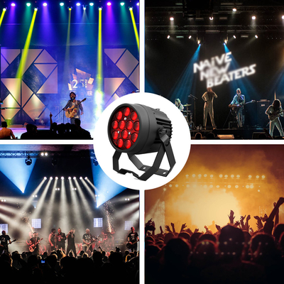 পেশাদার অ্যালুমিনিয়াম স্টেজ লাইট 12x10W 4IN1 LED Par For Dj Party Club Stage Lighting