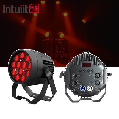 12x10W RGBW 4in1 আউটডোর আইপি 65 ওয়াটারপ্রুফ ভারী কাস্ট অ্যালুমিনিয়াম ফ্ল্যাট নেতৃত্বাধীন প্যার লাইট