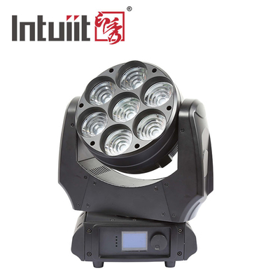 এলইডি মুভিং হেড লাইট 7x40w আরজিবিডাব্লু 4 ইন 1 শারপি বিম জুম ওয়াশ স্টেজ আলোর সাথে ডিজে লাইট