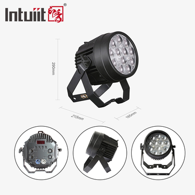 12x10W শক্তিশালী ডিস্কো লাইট DMX 512 সাউন্ড অ্যাক্টিভেটেড এলইডি পার ক্যান স্টেজ লাইট