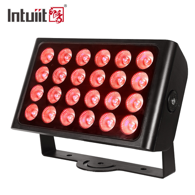 জলরোধী 24pcs 160w LED ফ্লাড লাইট RGBW 4 ইন 1 সিটি কালার লাইট 24*10w আউটডোর LED ওয়াল ওয়াশার স্টেজ লাইট