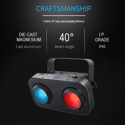 200W Cob LED Par Can Stage Light উষ্ণ সাদা বা RGB 2 চোখ LED ব্লাইন্ডার লাইট DMX শ্রোতা লাইট