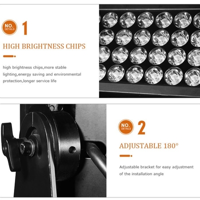 DMX512 1500W RGBW 4in1 IP65 ওয়াটারপ্রুফ ডিজে বিয়ের স্টেজ সিটি ওয়াল ওয়াশার আউটডোর এলইডি ওয়াশ ফ্লাড লাইট