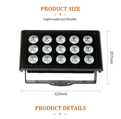 আউটডোর 80W আইপি 65 স্কয়ার ডিএমএক্স আরজিবিডাব্লু এলইডি ফ্লাডলাইট বিল্ডিং ফেসেডের জন্য এলইডি ওয়াল ওয়াশার ফ্লাডলাইট