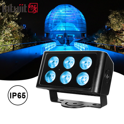 6x5W 4in1 RGBW LED DMX ওয়াল ওয়াশ লাইট আইপি 65 বহিরঙ্গন LED শহরের রঙের আলো স্টেজ পারফরম্যান্স ডিজে পার্টি লাইট