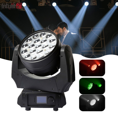 LED স্টেজ লাইট 19x10W DMX RGBW 4in1 জুম LED ওয়াশ ওয়াল মুভিং হেড লাইট ডিজে বার ডিস্কো ক্লাব কনসার্টের জন্য
