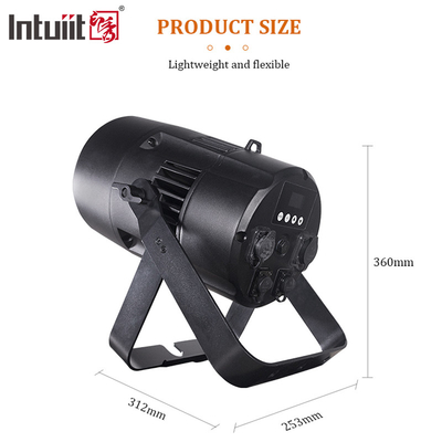 200W COB LED লাইট লিনিয়ার জুম 10 থেকে 55 ডিগ্রি RGBW থিয়েটার কনফারেন্স রুম ফ্লাড লাইট DMX LED Par