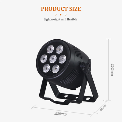 ওয়াটারপ্রুফ ওয়্যারলেস ডিএমএক্স আউটডোর 7x20W আরজিবিডাব্লুএ ইউভি 6 ইন 1 আইপি 65 এলইডি পার লাইট আপলাইট বহিরাগত