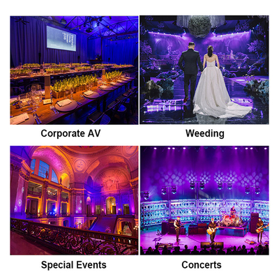 আউটডোর ওয়াটারপ্রুফ Rgbwa-uv 7x20W Dmx LED Par Can Light For Outside Stage Landscape