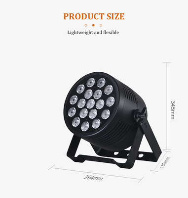 থিম পার্ক ডিজে বার স্টেজের জন্য 18pcs*20w Led Par Can Light With Variable Rgbwa+Uv 6In1