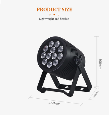 জলরোধী 12x20w RGBWA UV 6IN1 LED Par Light আউটডোর IP65 DMX512 Par Can Lighting Stage Par