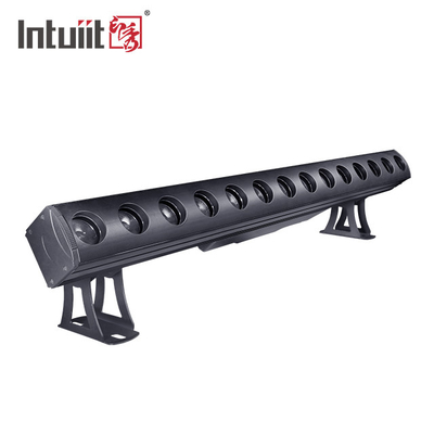 আউটডোর 14x15W ল্যাম্প ওয়াল ওয়াশ লাইট আইপি 65 ডিএমএক্স কন্ট্রোল আরজিবিডাব্লু নেতৃত্বাধীন ওয়াল ওয়াশার এফেক্ট স্টেজ লাইট বার ডিস্কো পার্টির জন্য