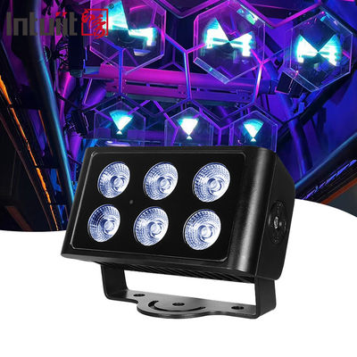 6x5W আউটডোর ওয়াটারপ্রুফ DMX512 RGBW ফ্লাডলাইট এলইডি ভিলা কোর্টয়ার্ড বিল্ডিং ব্রিজ প্রকল্প ল্যান্ডস্কেপ আলো রঙিন ফ্লাডলাইট