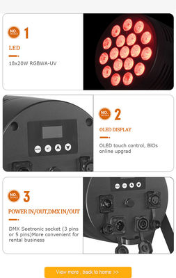 ভালো দাম 18x20w Led পার লাইট বার Rgbwa Uv 6in1 অ্যালুমিনিয়াম Dmx স্টেজ লাইট বিবাহ ডিজে পার্টি ডিস্কো ক্লাবের জন্য