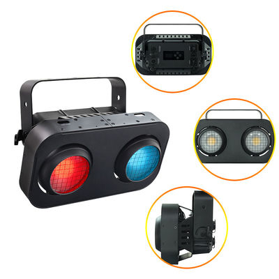 2 চোখ LED Blinder Strobe ওয়াশ ডিজে স্পটলাইট DMX 200W শীতল উষ্ণ সাদা শ্রোতা আলো গির্জা স্থান জন্য