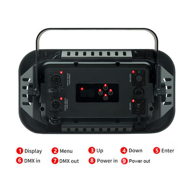 2 চোখ LED Blinder Strobe ওয়াশ ডিজে স্পটলাইট DMX 200W শীতল উষ্ণ সাদা শ্রোতা আলো গির্জা স্থান জন্য