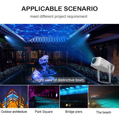 100W আউটডোর জলরোধী LED প্রজেক্টর ওয়াটার ওয়েভ নীল ডায়নামিক রিপল স্টেজ ইফেক্ট গোবো লাইট প্রজেকশন লাইট