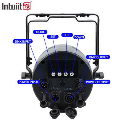 12*20W RGBWA+UV 6in1 LED Par Light IP65 আউটডোর ওয়াটারপ্রুফ DMX512 বিয়ের ডিজে পার্টির জন্য স্টেজ আপলাইটিং