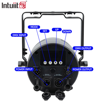18x20 জলরোধী DMX LED পার ক্যান RGBWA UV বহিরঙ্গন থিয়েটার বিবাহ কনসার্ট শো ইভেন্টগুলির জন্য