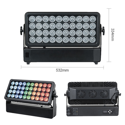 IP65 40x10W RGBW LED সিটি স্টেজ লাইট আউটডোর বিল্ডিং প্রোজেকশন ফ্লাড আর্কিটেকচারাল আলো