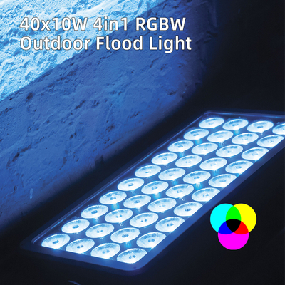 IP65 40x10W RGBW LED সিটি স্টেজ লাইট আউটডোর বিল্ডিং প্রোজেকশন ফ্লাড আর্কিটেকচারাল আলো