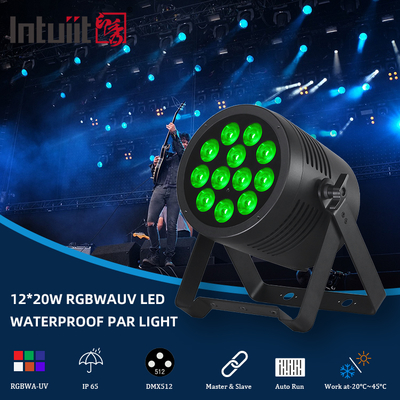 ১২x২০W LED পার লাইট IP65 জলরোধী RGBWA-UV 6IN1 DMX512 স্টেজ লাইটিং