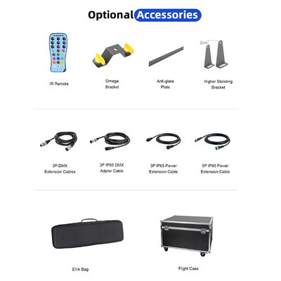 সাউন্ড কন্ট্রোল ২৪পিসি*২w DMX512 RGBW 4in1 পিক্সেল লিনিয়ার বার এলইডি ওয়াল ওয়াশার লাইট পেশাদার আলো