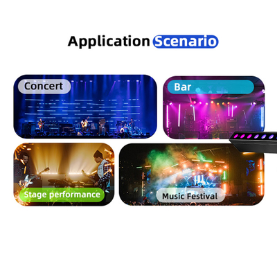 LED 24*2W মঞ্চ আলো DMX512 RGBW LED লাইট বার লিনিয়ার ডিস্কো স্টেজ ক্লাব বিবাহ ভয়েস-অ্যাক্টিভেটেড LED ওয়াল ওয়াশার লাইট