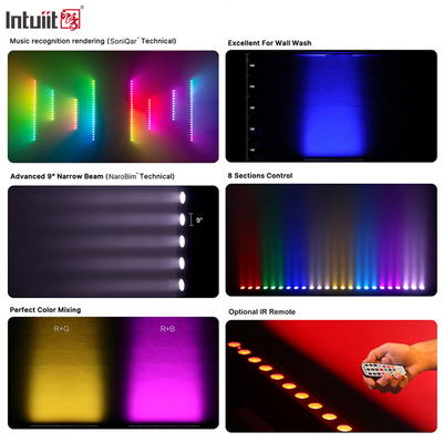 উচ্চ গুণমান সম্পন্ন 24X2W ব্যাটারি চালিত RGBW 4in1 DMX512 স্টেজ লাইট এলইডি ওয়াল ওয়াশার