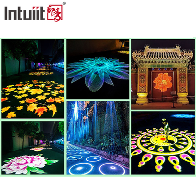 400W RGBW LED কাস্টমাইজড লোগো গোবো প্রজেক্টর লাইট আইপি 65 ওয়াটারপ্রুফ ঘোরানো LED লোগো প্রজেক্টর লাইট আউটডোরের জন্য