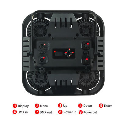 আউটডোর ডিজে বার/ওয়েডিং/স্টেজ DMX512 এর জন্য LED 4x90W 2-ইন-1 ওয়ার্ম হোয়াইট অ্যাম্বার ব্লিন্ডার লাইট