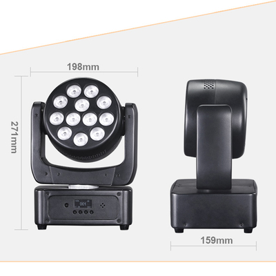 হেড লাইট 12*8W LED স্টেজ লাইট RGBW ডিজে আলো DMX 512 সাউন্ড অ্যাক্টিভেশন ইভেন্ট পার্টি বিবাহের গির্জা লাইভ ব্যান্ড শো
