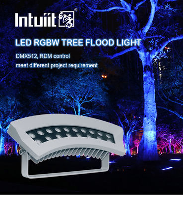 36W LED ফ্লাড লাইট বহিরঙ্গন গাছ আলো জন্য রঙ পরিবর্তন বৈশিষ্ট্য সঙ্গে IP65 অ্যালুমিনিয়াম ল্যাম্প শরীর এসি পাওয়ার সাপ্লাই