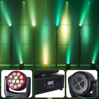 12X8W RGBW 4IN1 LED মুভিং হেড ওয়াশ ইভেন্ট পার্টির জন্য মঞ্চ আলো আলোকসজ্জা শব্দ সক্রিয়