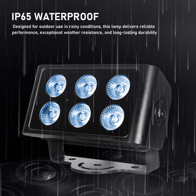 আউটডোর 6x5W RGBW 4in1 LED ফ্লাড লাইট আইপি 65 ওয়াটারপ্রুফ DMX512 আর্কিটেকচারাল ওয়াশ লাইট বিল্ডিং গার্ডেন ফেসেডের জন্য ওয়াল ওয়াশার