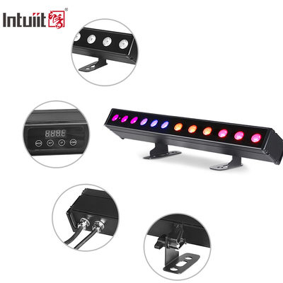 12*2W 4-ইন-1 IP65 LED ওয়াশ বার ব্যাটারি চালিত RGBW প্রজেকশন লাইট বিম প্রভাব