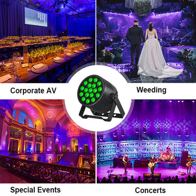 Aluminum IP65 LED Par 18*20W RGBWA+UV 6in1 Waterproof Outdoor Par Can Stage Light for Professional Stage Performance Show