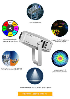 400W Power IP65 Advertising Logo Projector Pattern Projection Lamp Customized Static Indoor Outdoor LED Gobo