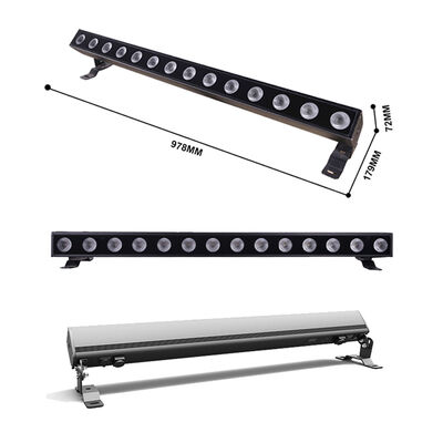 140W RGBW 4in1 IP65 ওয়াটারপ্রুফ এলইডি লিনিয়ার ওয়াল ওয়াশার 14x10W DMX512/RDM সিটি কালার বিল্ডিং লাইটিং