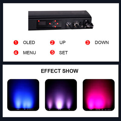 আইপি 65 14 * 10 ডাব্লু আরজিবিডাব্লু 4 ইন 1 এলইডি ওয়াল ওয়াশার বার লাইট প্রজেকশন লাইট আউটডোর লিনিয়ার ডিএমএক্স 512