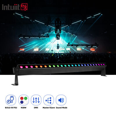 ইনডোর এলইডি ওয়াল ওয়াশার লাইট 24x2W RGBW DMX512 সাউন্ড অ্যাক্টিভ স্টেজ বার আলোকসজ্জা আইপি 20 রৈখিক ওয়াশ লাইট আর্কিটেকচারাল অভ্যন্তর সজ্জা জন্য