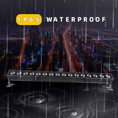 16x5W RGBW 4-in-1 IP65 Outdoor LED Linear Wall Washer — 82W DMX512 Waterproof Wash Light for Building, Bridge & Landscape