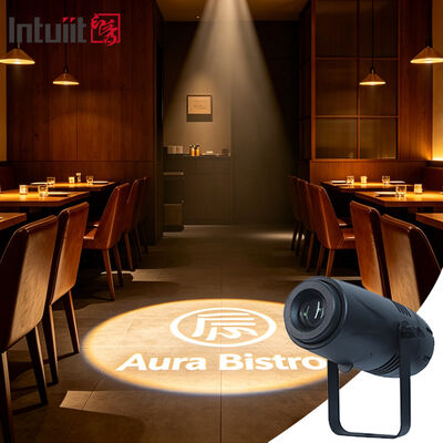 40W LED লোগো প্রজেক্টর বিয়ের ইভেন্ট প্রদর্শনী শোরুমের জন্য কাস্টম গোবো লাইট হাই ডিফিনিশন ইনডোর প্রজেকশন ল্যাম্প